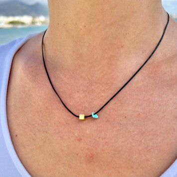 Necklace "Minimal Cube G"