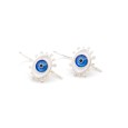 Earrings "My Little Evil Eye BL" - Hoops- Blue