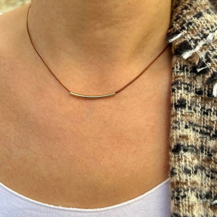 Necklace "Minimal Little Bar S G"
