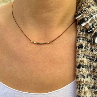 Necklace "Minimal Little Bar S G"