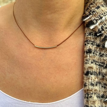 Necklace "Minimal Little Bar S G"