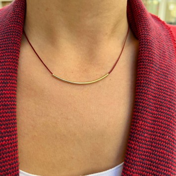 Necklace "Minimal Little Bar G"