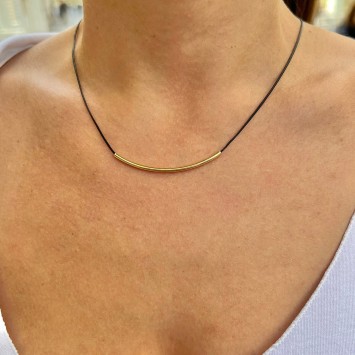 Necklace "Minimal Little Bar G"