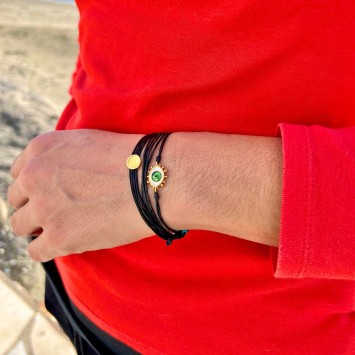 Βραχιόλι "Ματάκι Μου ΒΛ G" - Πετρόλ