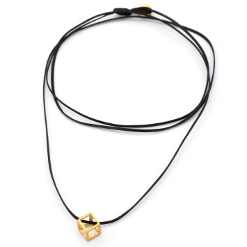 Necklace "Minimal Cube - Sketch G"