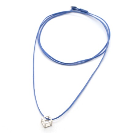 Necklace "Minimal Cube - Sketch"