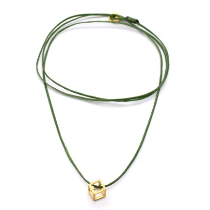 Necklace "Minimal Cube - Sketch G"