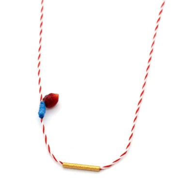 Necklace "Minimal Little Bar Z G"
