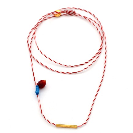 Necklace "Minimal Little Bar Z G"