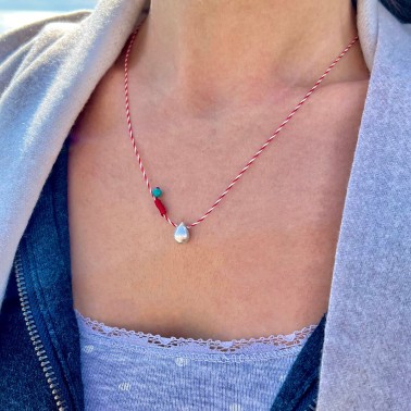 Necklace "Little March - Minimal Drop"