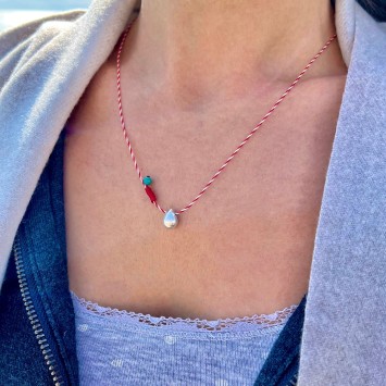 Necklace "Little March - Minimal Drop"