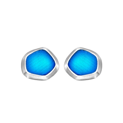 Σκουλαρίκια "Seaglasses" - Καρφωτά - Μπλέ