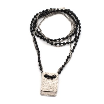 Necklace "2 Identities Onyx"