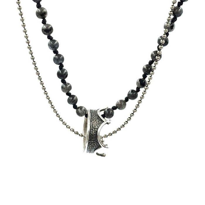 Κολιέ "Η Βασιλισσα" - Γκρι Κολιέ "Η Βασιλισσα" - Γκρι