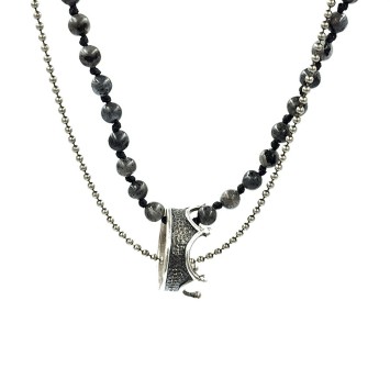 Κολιέ "Η Βασιλισσα" - Γκρι