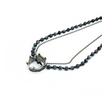 Κολιέ "Η Βασιλισσα" - Γκρι