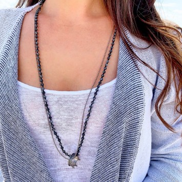 Κολιέ "Η Βασιλισσα" - Γκρι