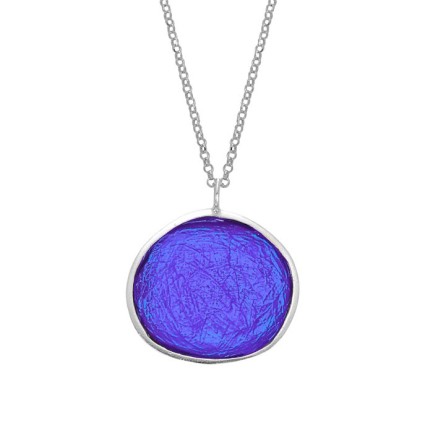 Κολιέ "Βότσαλο Μ" - Μπλε