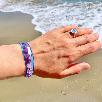 Bracelet "The Amethyst Bar"