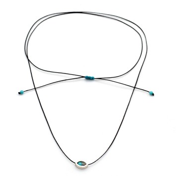 Necklace "Minimal Little Evil Eye"
