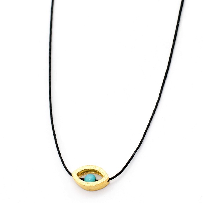 Necklace "Minimal Little Evil Eye G"