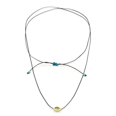 Necklace "Minimal Little Evil Eye G"