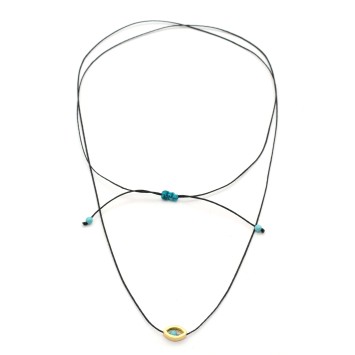 Necklace "Minimal Little Evil Eye G"