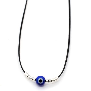 Necklace "Minimal Little Smily Evil Eye"