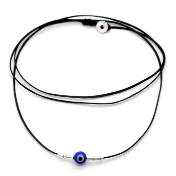 Necklace "Minimal Little Smily Evil Eye"