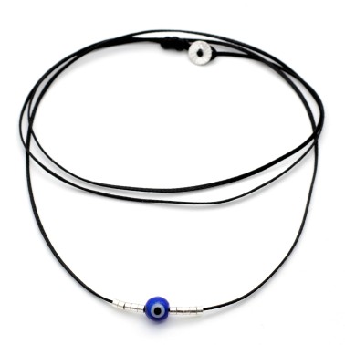Necklace - "Minimal Little Smily Evil Eye"