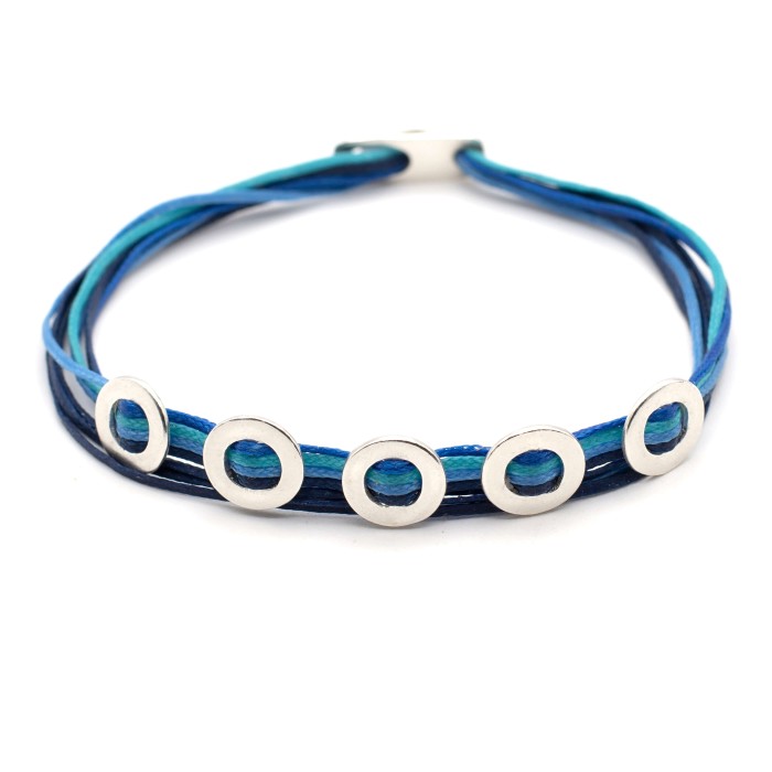 Βραχιόλι "Οι 5 Κύκλοι της Ζωής" - Μπλε Βραχιόλι "Οι 5 Κύκλοι της Ζωής" - Μπλε