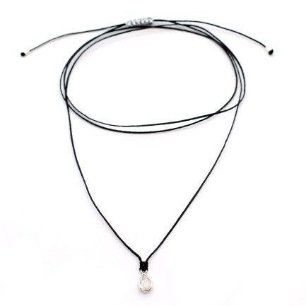 Necklace "Solitaire Minimal Tear"