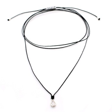 Necklace "Solitaire Minimal Tear"