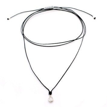 Necklace "Solitaire Minimal Tear"