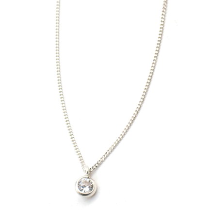 Necklace "Solitaire Minimal CH"