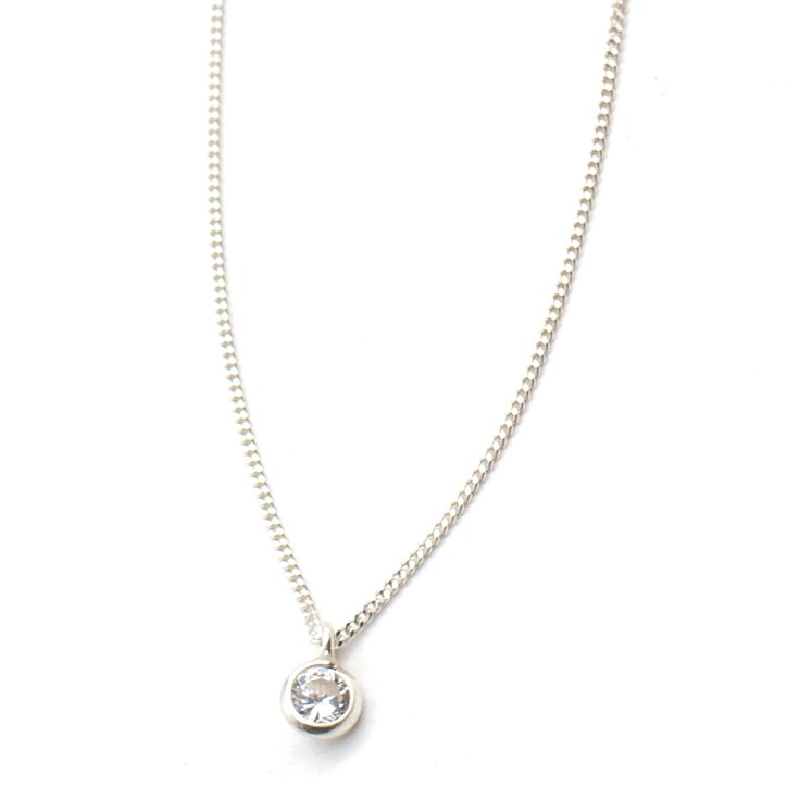 Necklace "Solitaire Minimal CH"