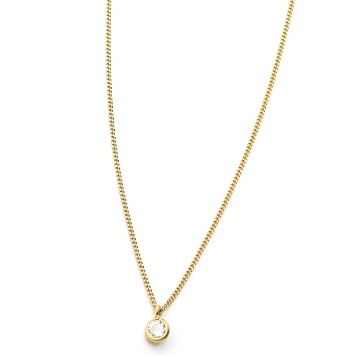 Necklace "Solitaire Minimal CH G"