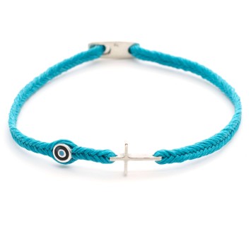Bracelet "The S Cross Evil Eye"