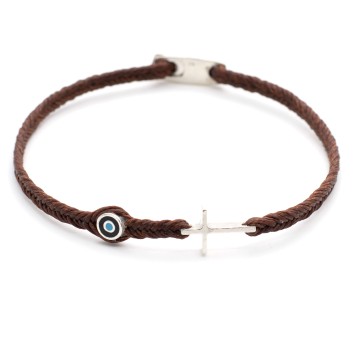 Bracelet "The S Cross Evil Eye"