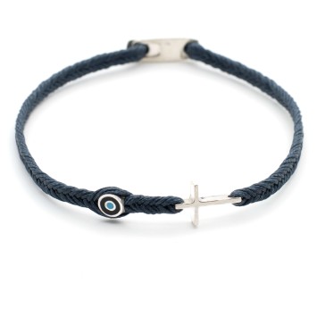 Bracelet "The S Cross Evil Eye"