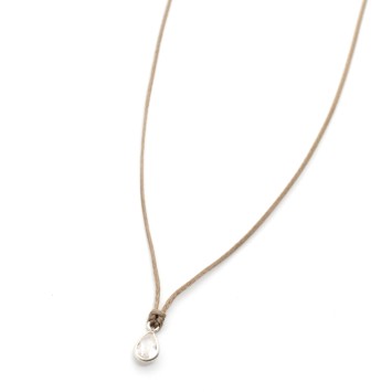 Necklace "Solitaire Minimal Tear"