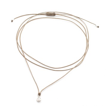 Necklace "Solitaire Minimal Tear"