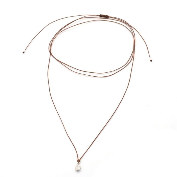 Κολιέ "Μονοπετράκι Μίνιμαλ Δάκρυ"