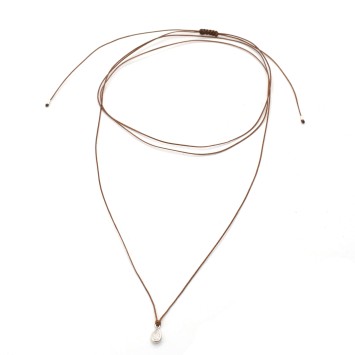 Necklace "Solitaire Minimal Tear"