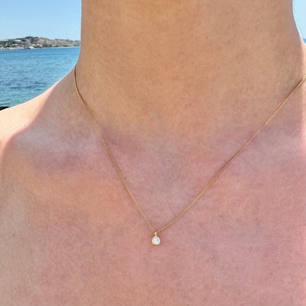 Necklace "Solitaire Minimal CH G"