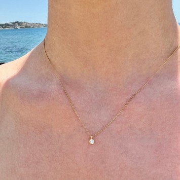 Necklace "Solitaire Minimal CH G"
