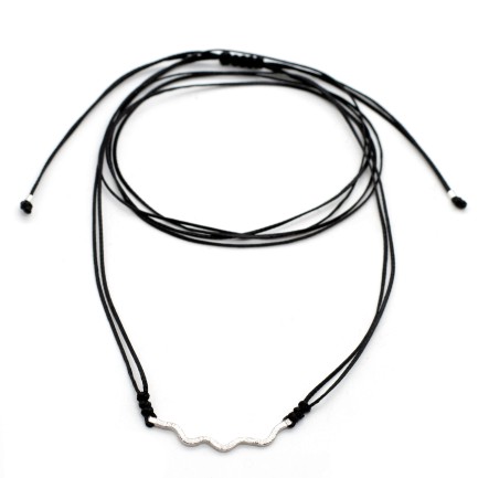 Necklace "Minimal Little Bar Ζig zag"