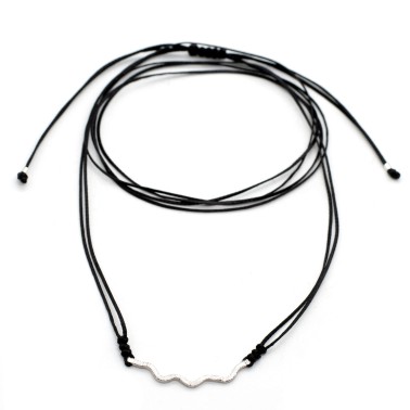 Necklace "Minimal Little Bar Ζig zag"