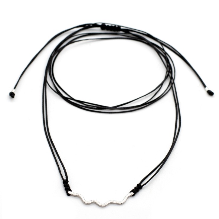 Necklace "Minimal Little Bar Ζig zag"