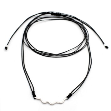 Necklace "Minimal Little Bar Ζig zag"